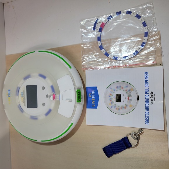 Livefine Frosted Automatic Pill Dispenser for 28 Days Alerts Sound Light - Picture 3 of 5